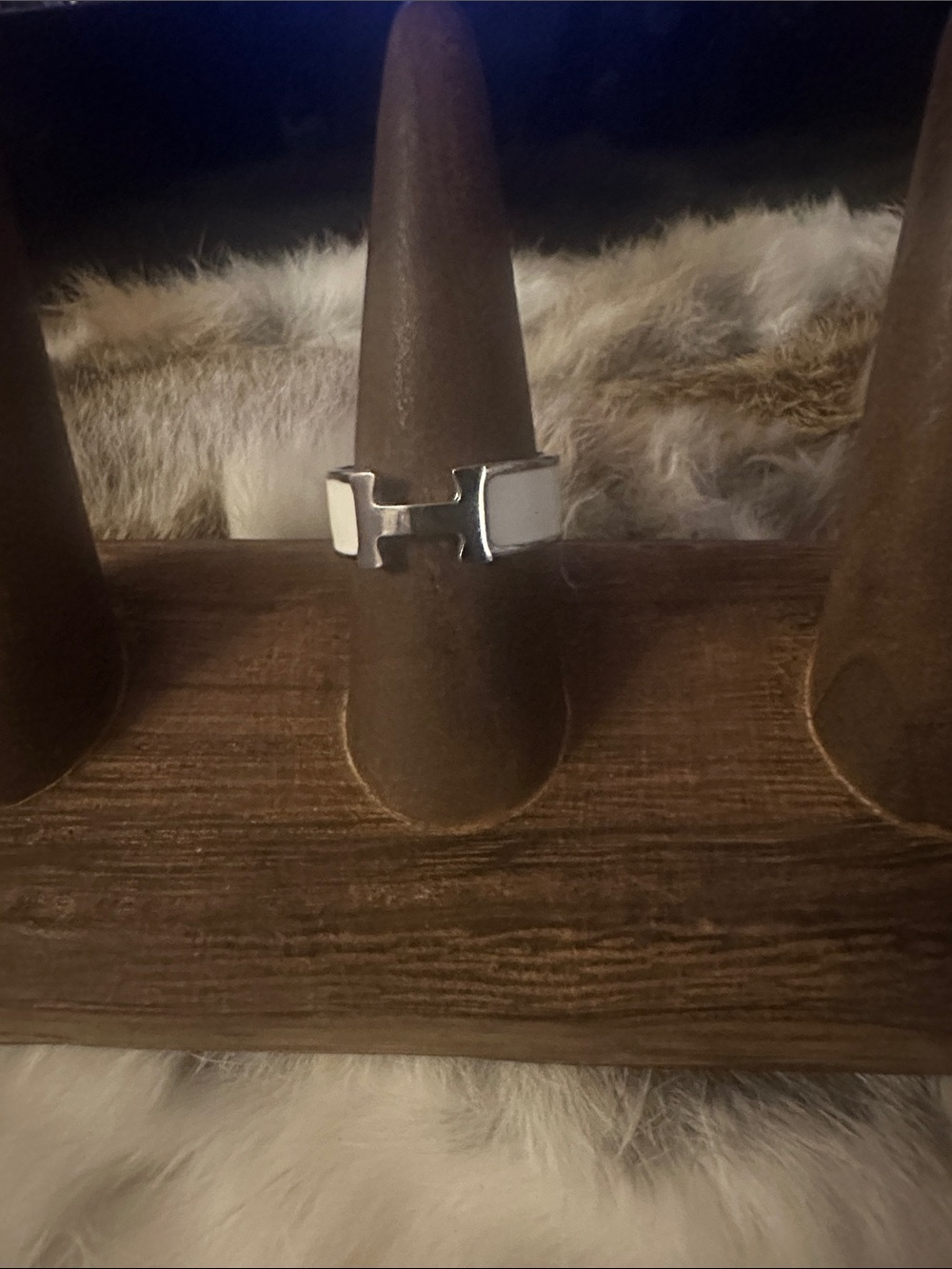 LSJ White H Inspired Ring